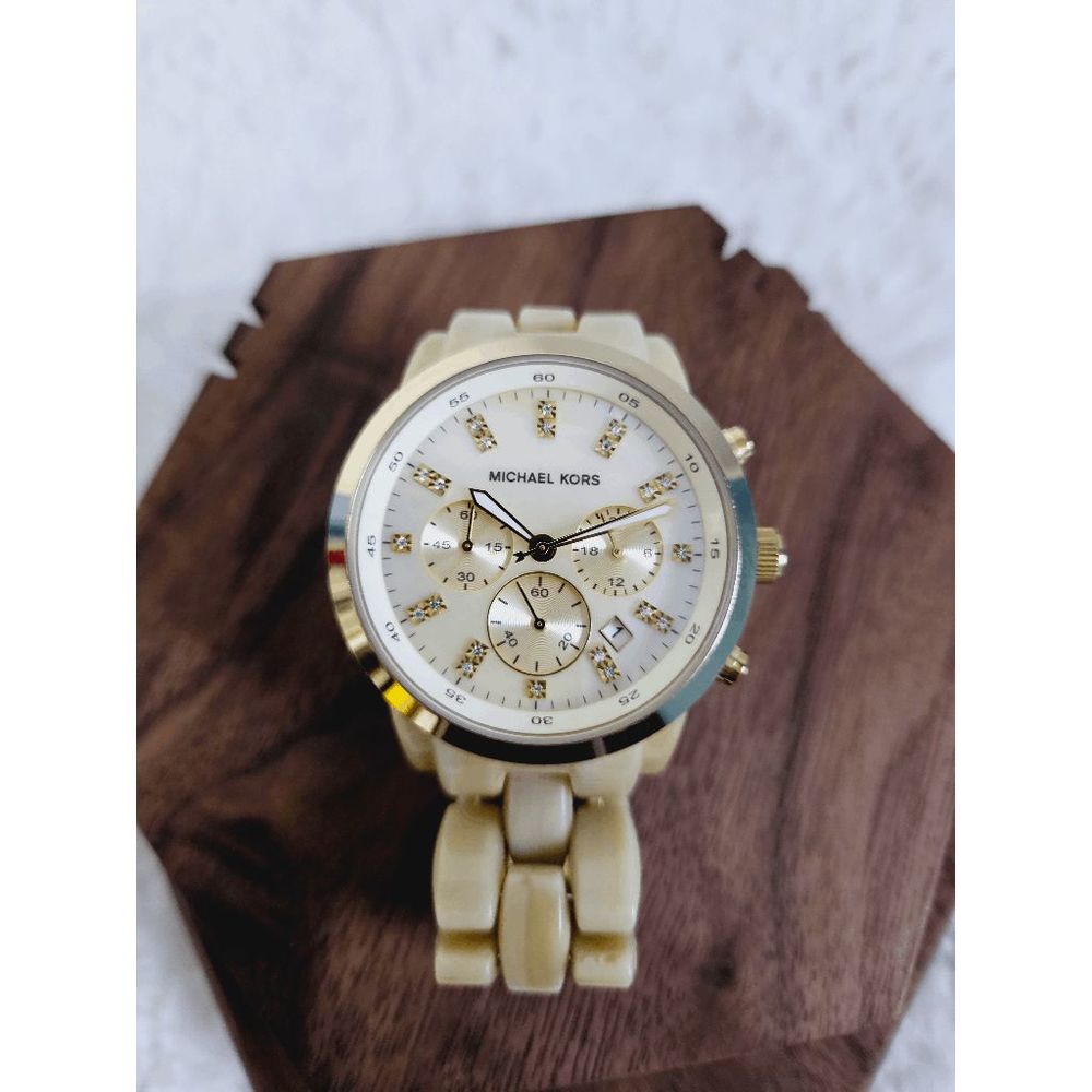 Michael Kors Jet Set 43mm Dial Ladies Watch MK5217 Mother of Pearl